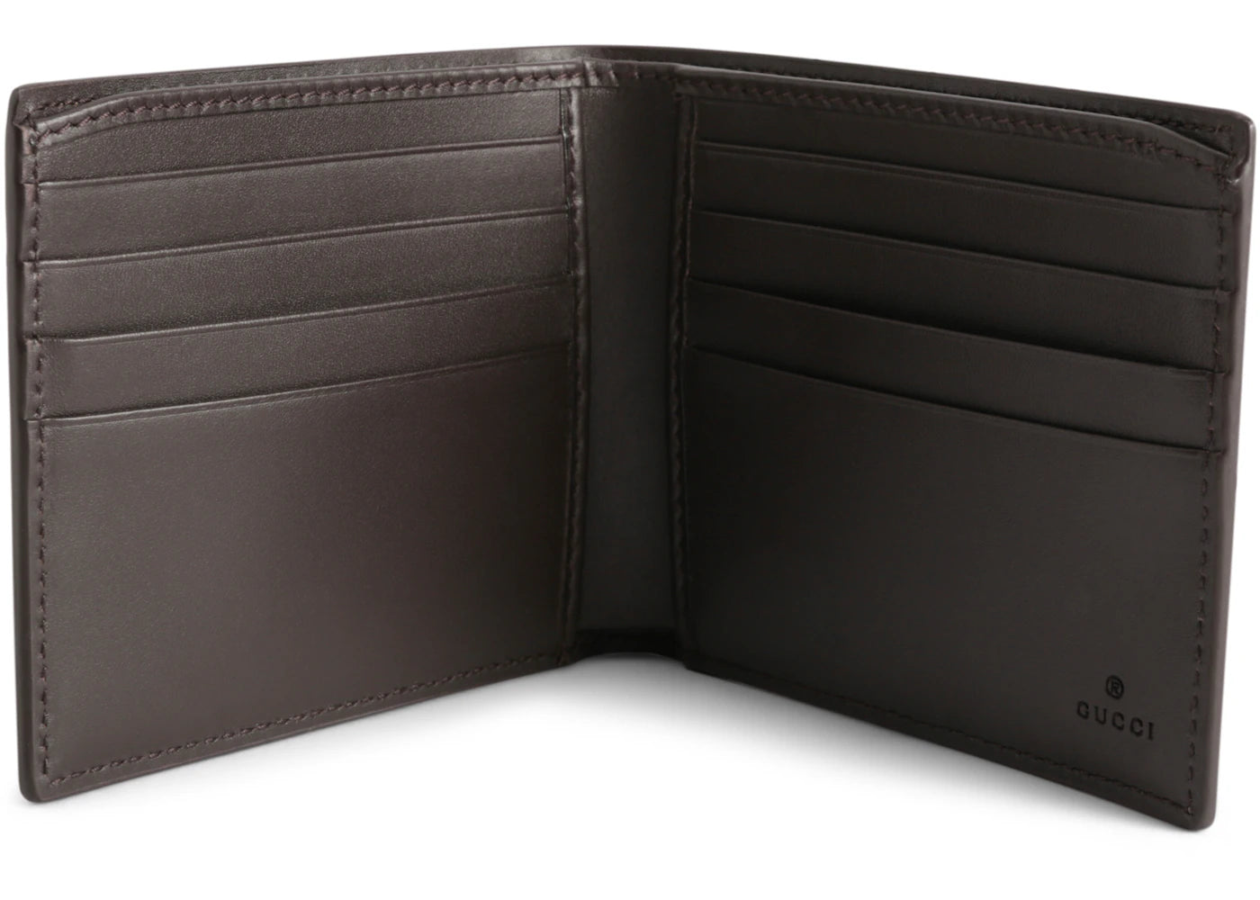 gucci bifold wallet gg supreme web brown 