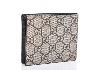 gucci bifold wallet gg supreme tiger beige 