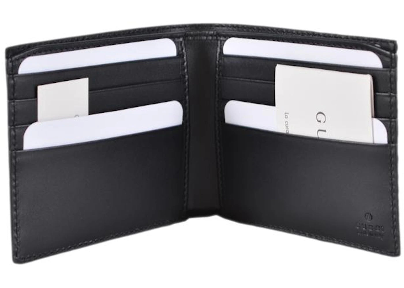 gucci bifold wallet gg supreme web black 