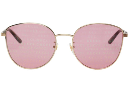 Gucci Cat Eye Sunglasses Gold Pink Gg0807Sa-004-58