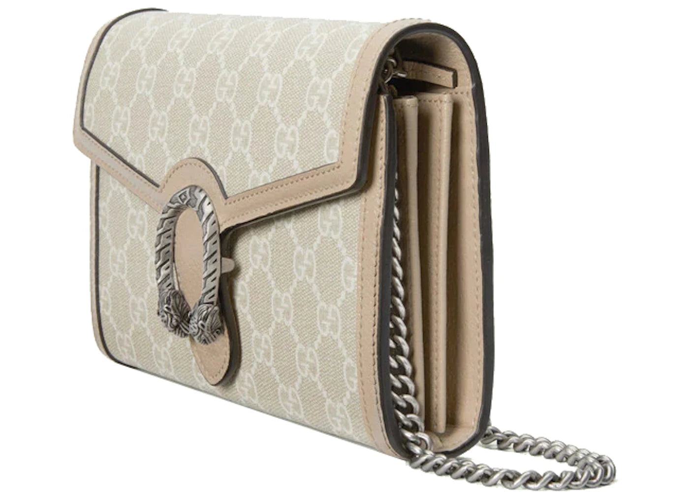 Gucci Dionysus Chain Wallet Beige/White