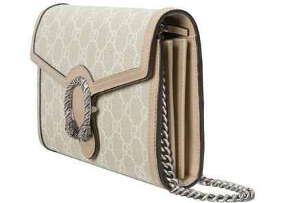 Gucci Dionysus Chain Wallet Beige/White
