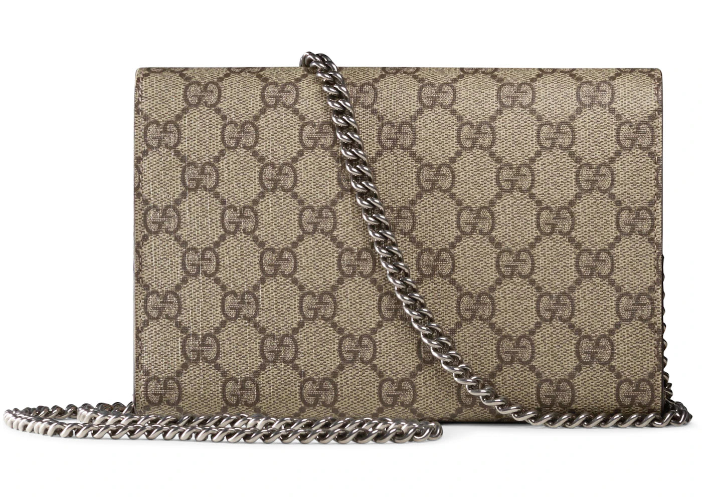 Gucci Dionysus Chain Wallet Gg Supreme Beige/Ebony