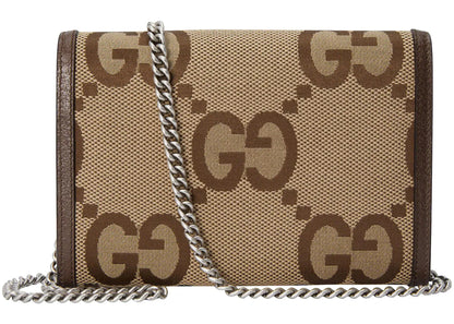 Gucci Dionysus Chain Wallet Jumbo Gg Camel/Ebony