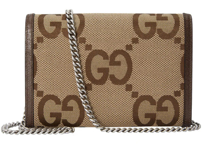 Gucci Dionysus Chain Wallet Jumbo Gg Camel/Ebony