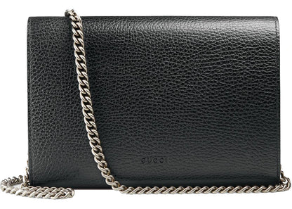 Gucci Dionysus Wallet On Chain Leather Mini Black