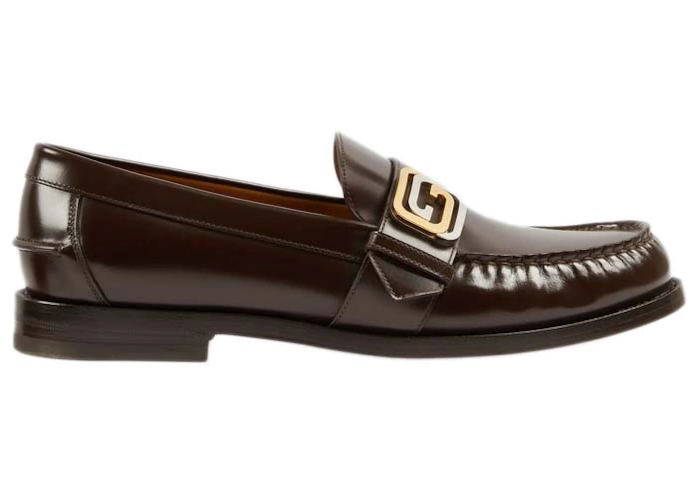 gucci gg buckle loafer brown