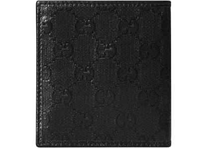 gucci gg crystal bi-fold wallet black 