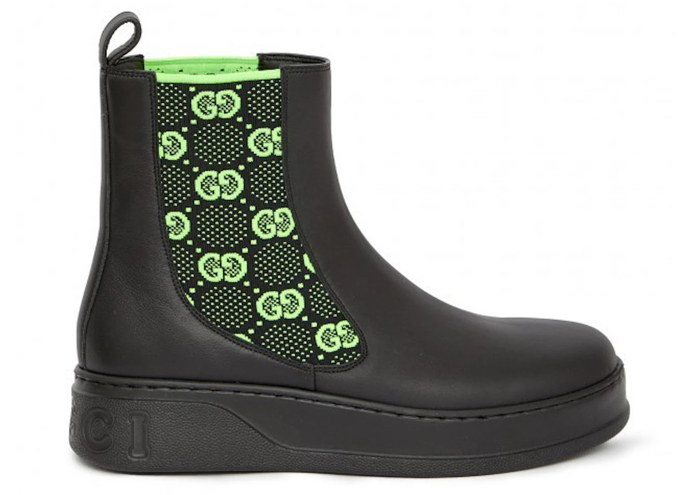 Gucci Gg Elastic Chelsea Boot Black