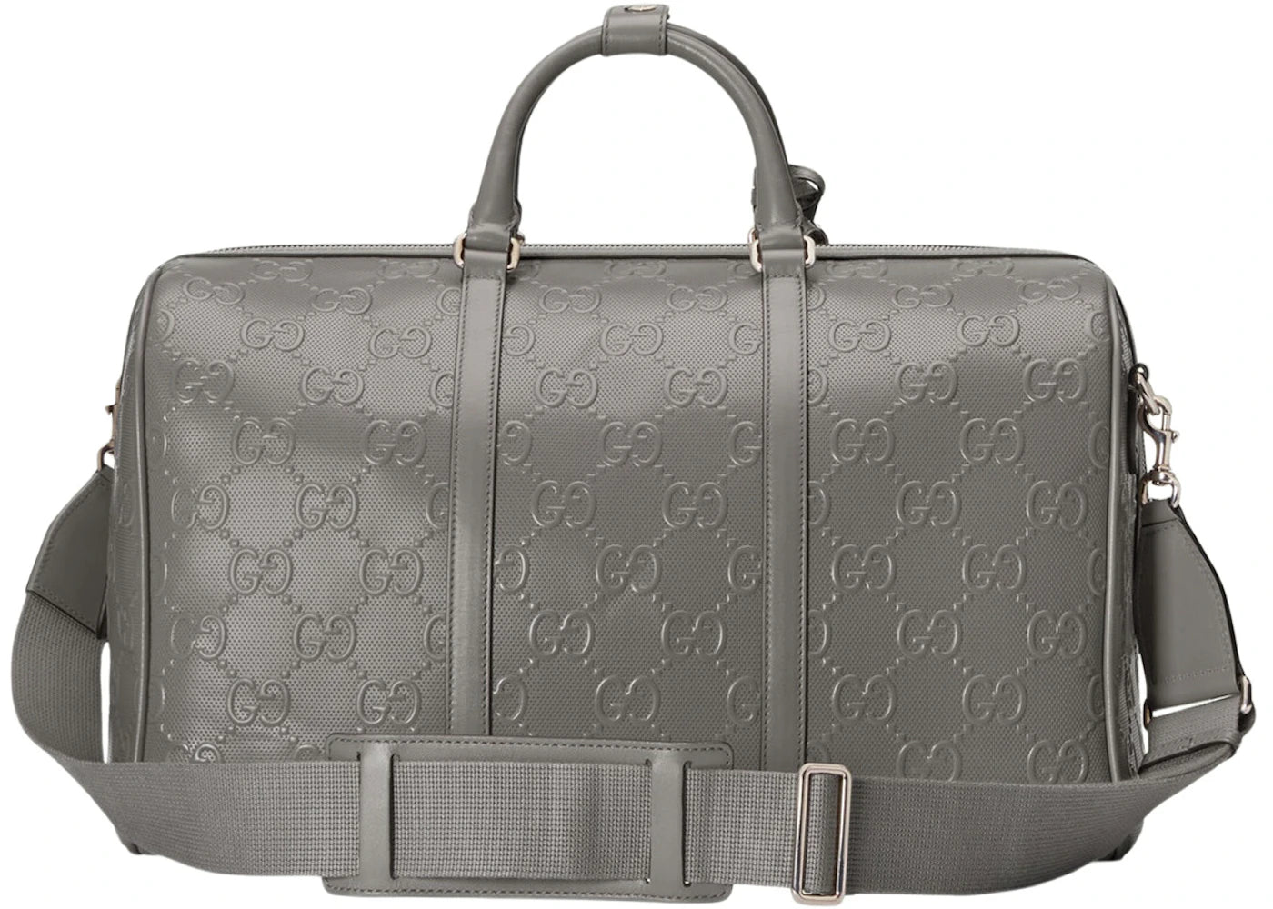 Gucci Gg Embossed Duffle Bag Grey