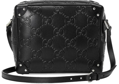 Gucci Gg Embossed Shoulder Bag Black