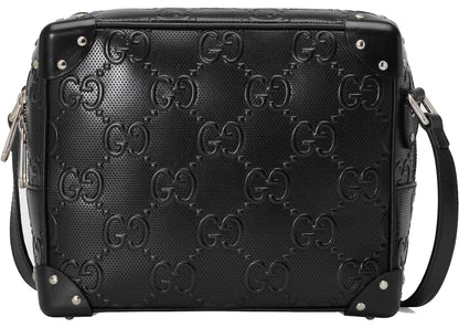 Gucci Gg Embossed Shoulder Bag Black