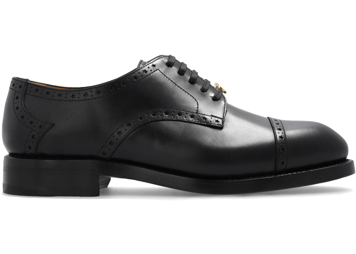 Gucci Gg Logo Derby Shoes Black