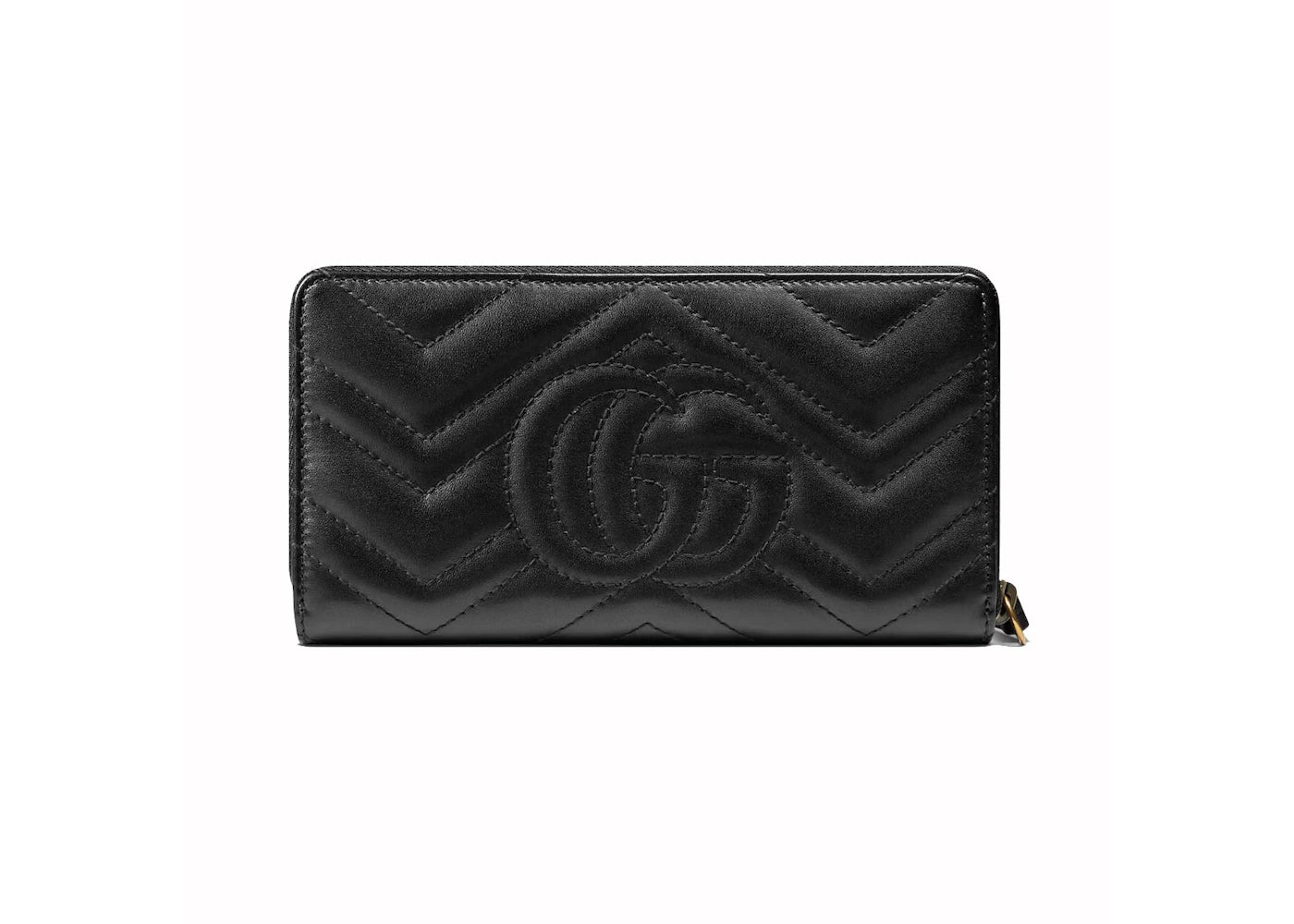 Gucci Gg Marmont Zip Around Wallet Black