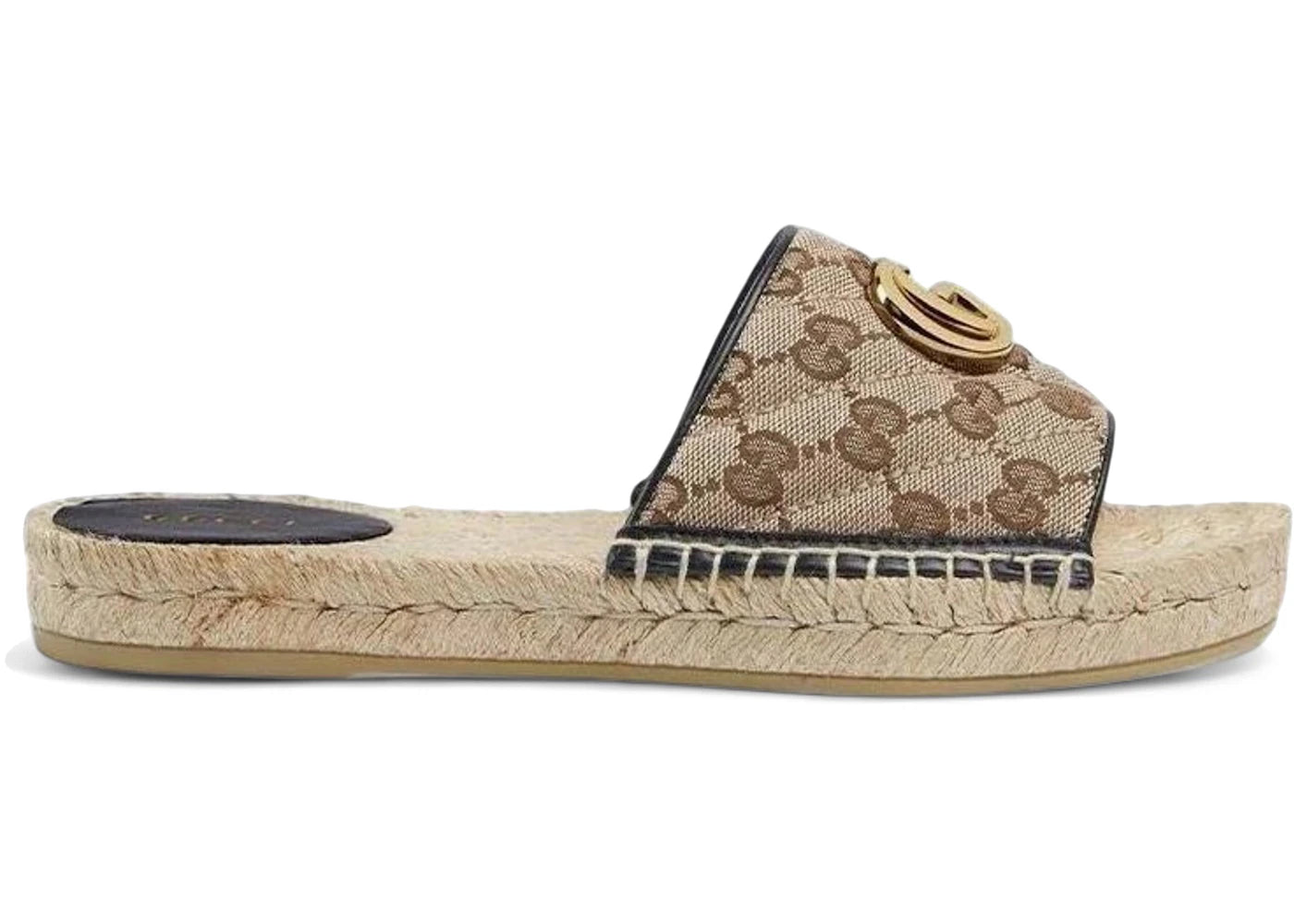 Gucci Gg Matelassé Canvas Espadrilles Sandals Brown (Women'S)