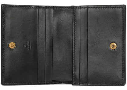 Gucci Gg Matelasse Card Case Wallet Black