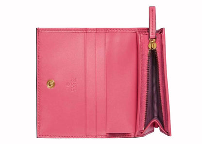 Gucci Gg Matelasse Card Case Wallet Pink