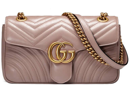 Gucci Gg Matelasse Shoulder Bag Mini Dusty Pink