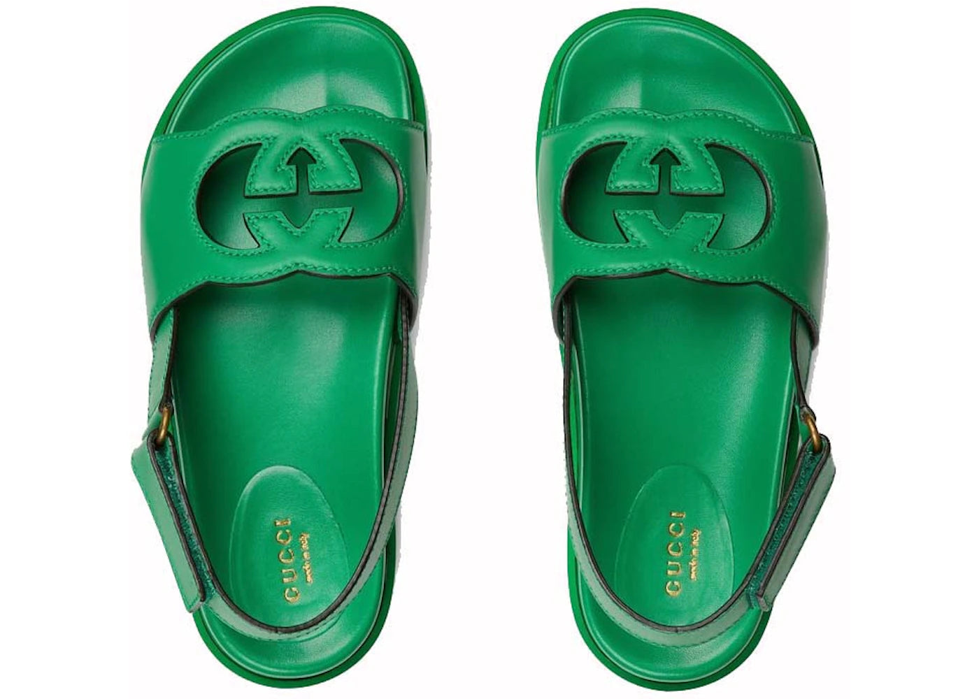 Gucci Gg Platform Sandal Green Womens