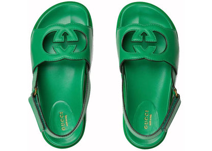 Gucci Gg Platform Sandal Green Womens