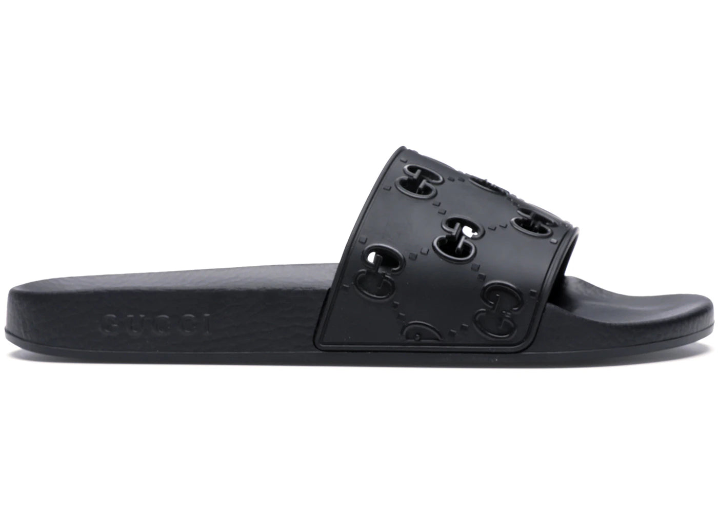 Gucci Gg Slide Rubber Black