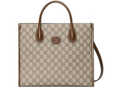 Gucci Gg Small Tote Bag Beige/Ebony