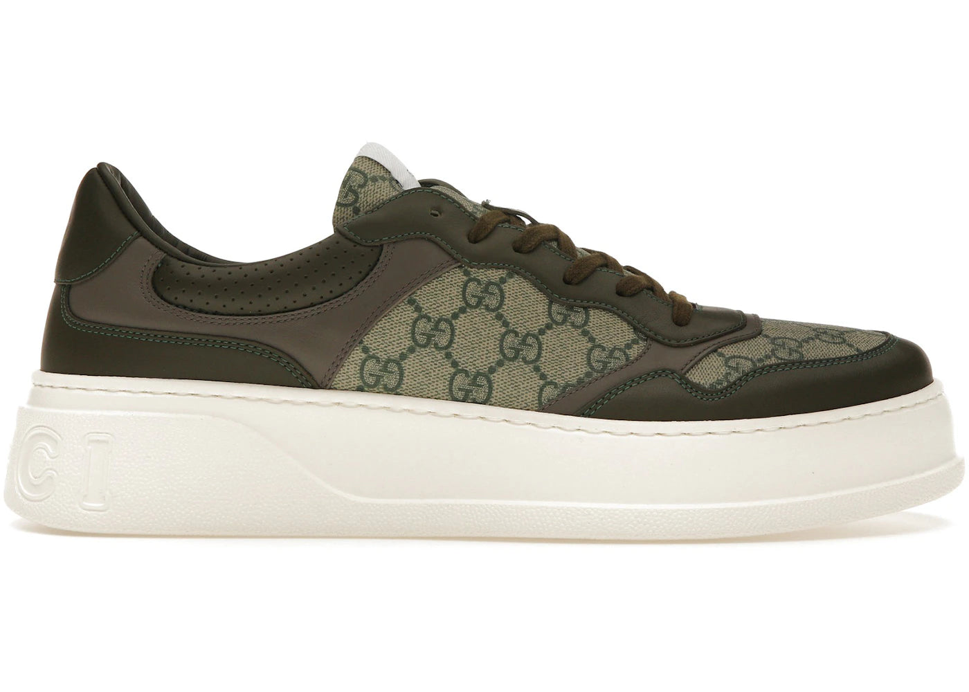 gucci gg supreme sneaker beige green