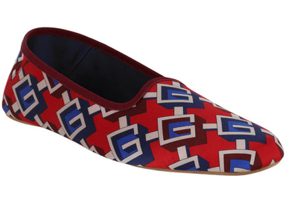 gucci geometric g print slippers multi