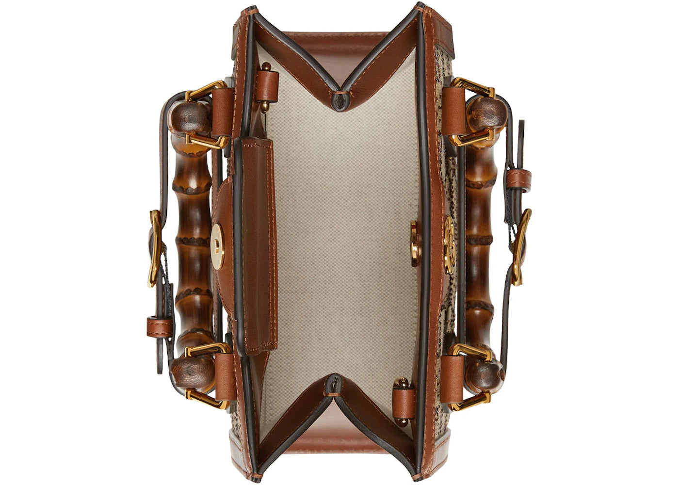 Gucci Gucci Diana Mini Tote Bag Camel/Ebony