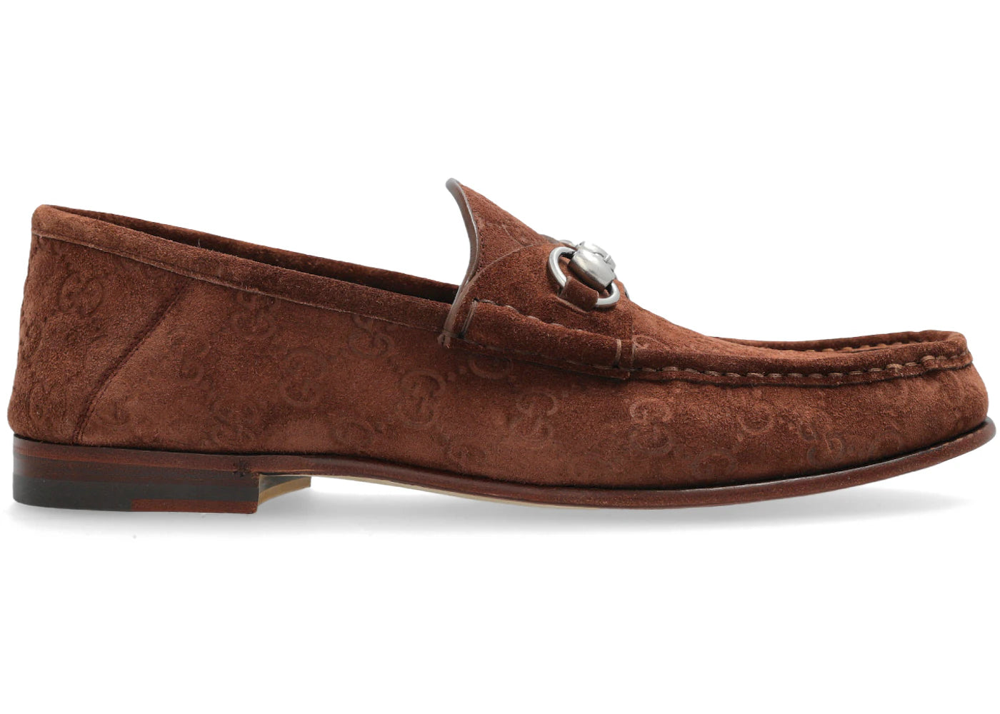 Gucci Horsebit 1953 Loafer Gg Suede Dark Brown