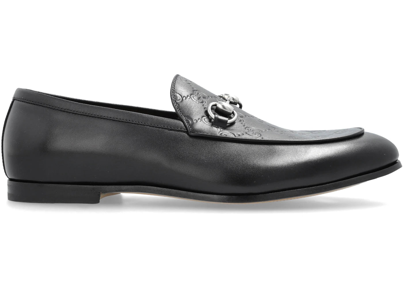 gucci horsebit loafers black gg embellished