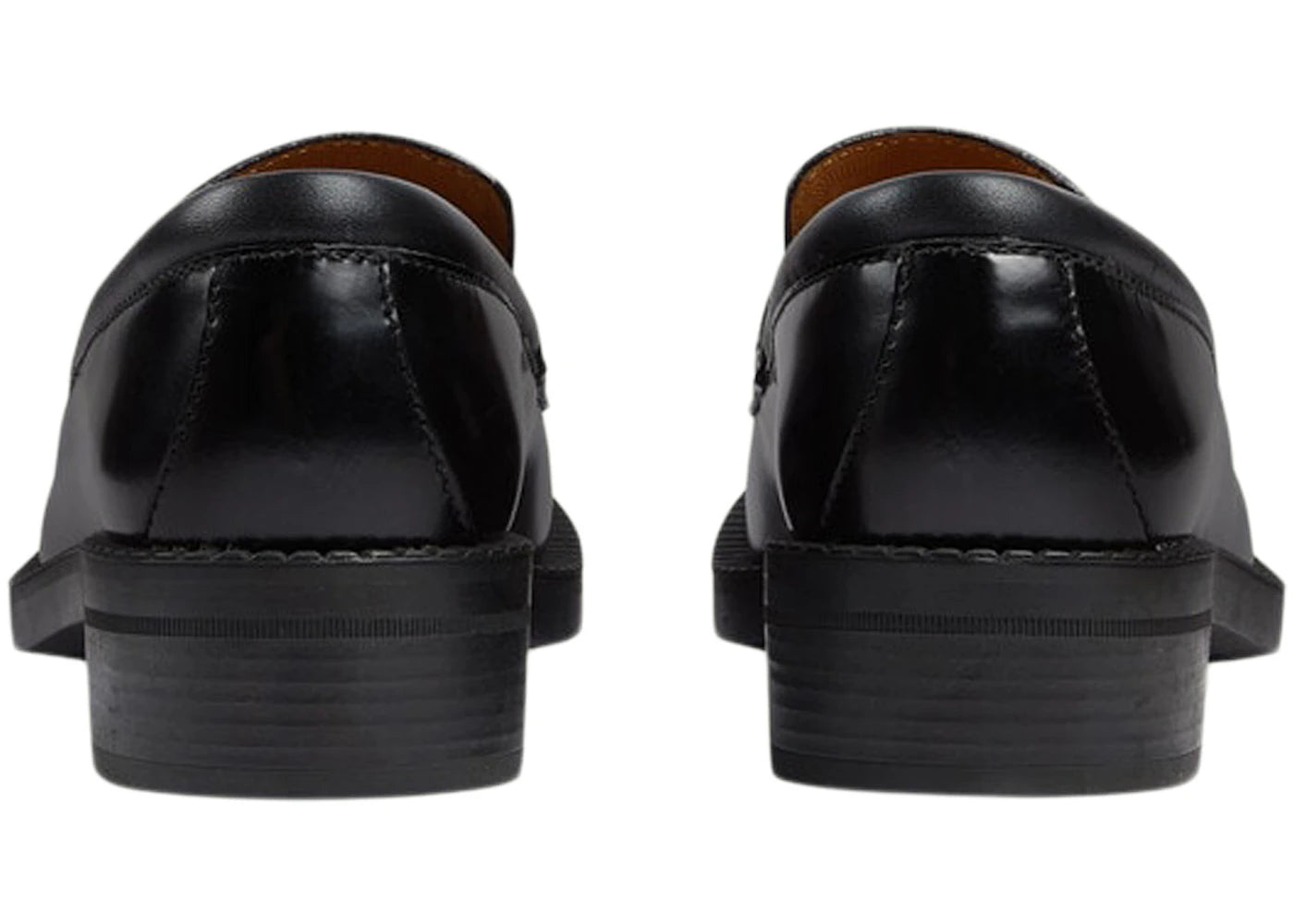 gucci interlocking g loafers black leather