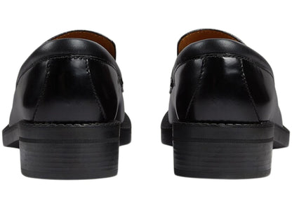 gucci interlocking g loafers black leather