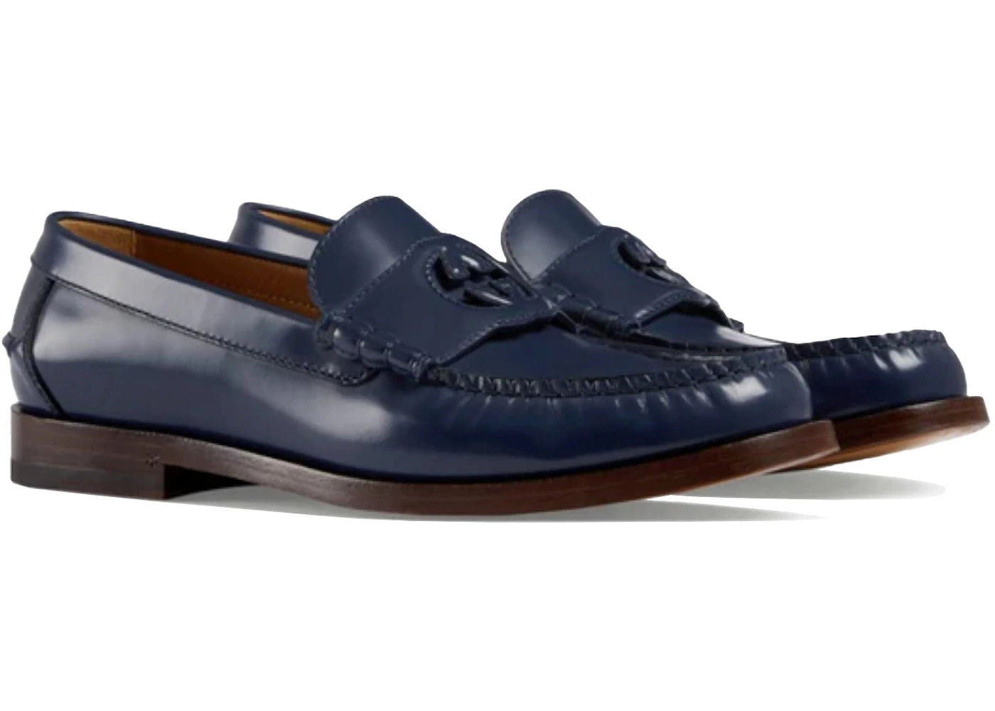 gucci interlocking g loafers blue