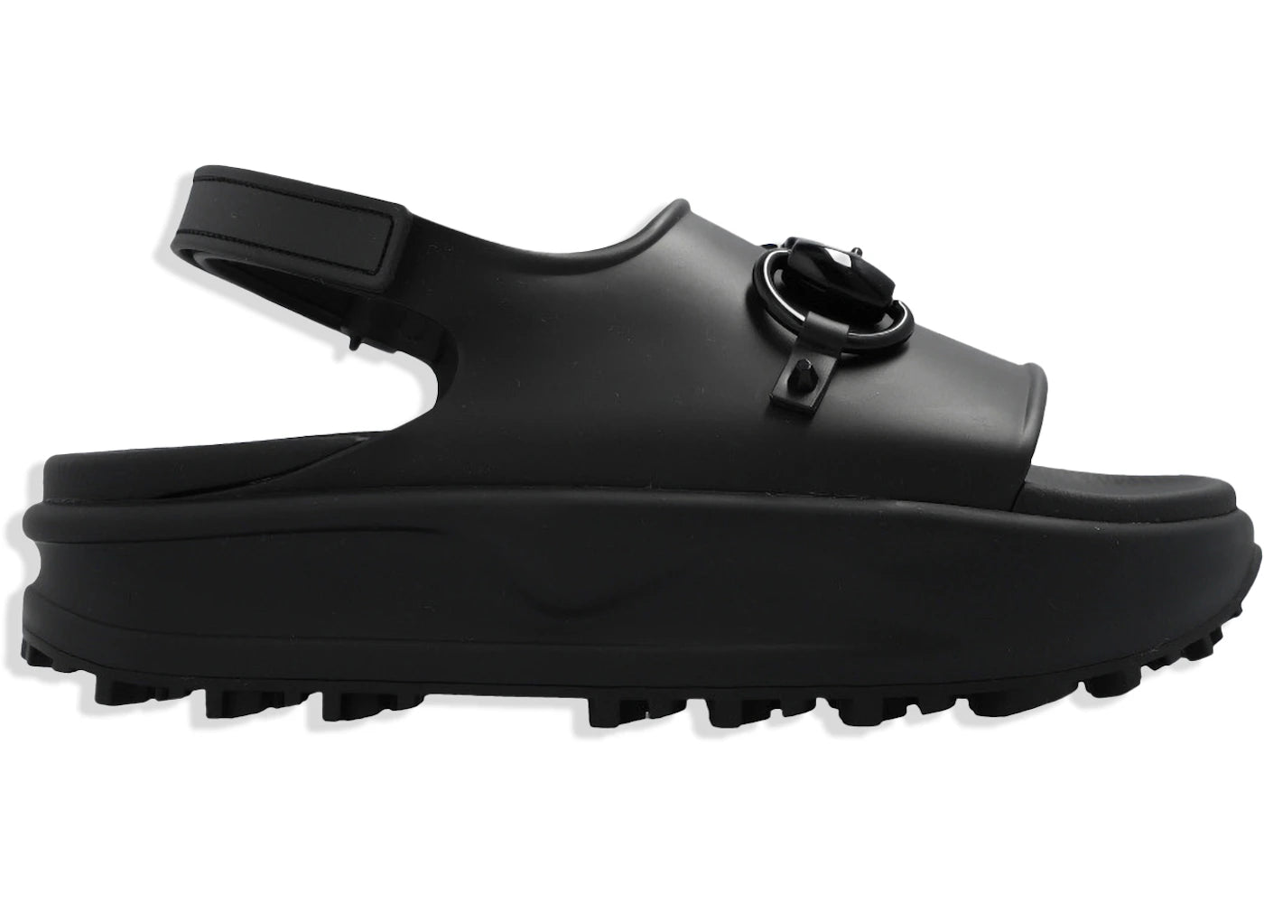 gucci interlocking g platform sandal black (women's)