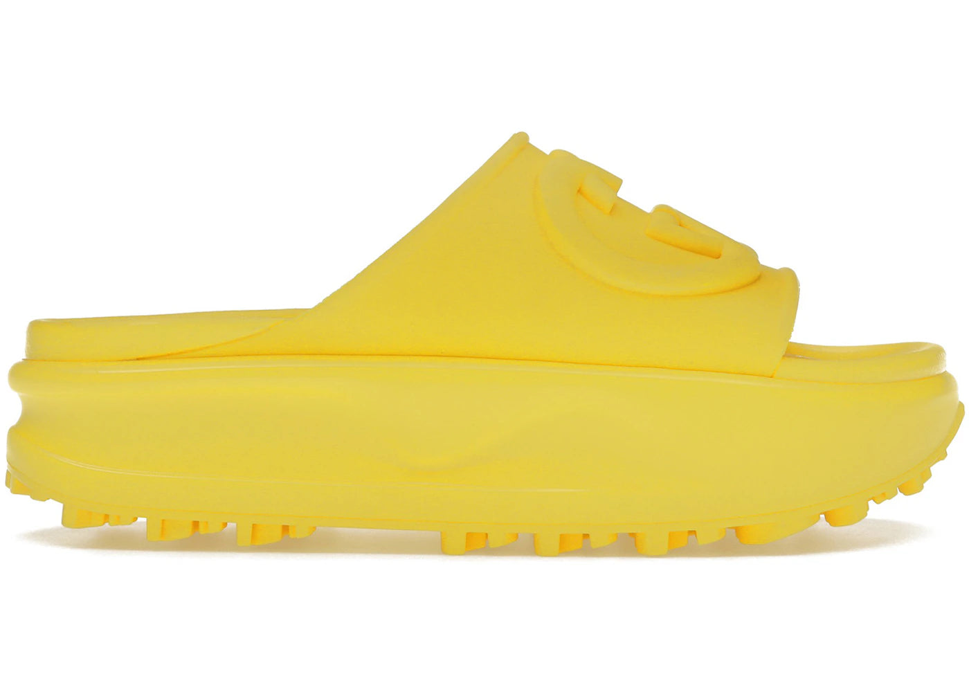 gucci interlocking g slide yellow (women's)
