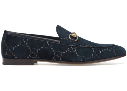 Gucci Jordaan Gg Loafer Blue Velvet
