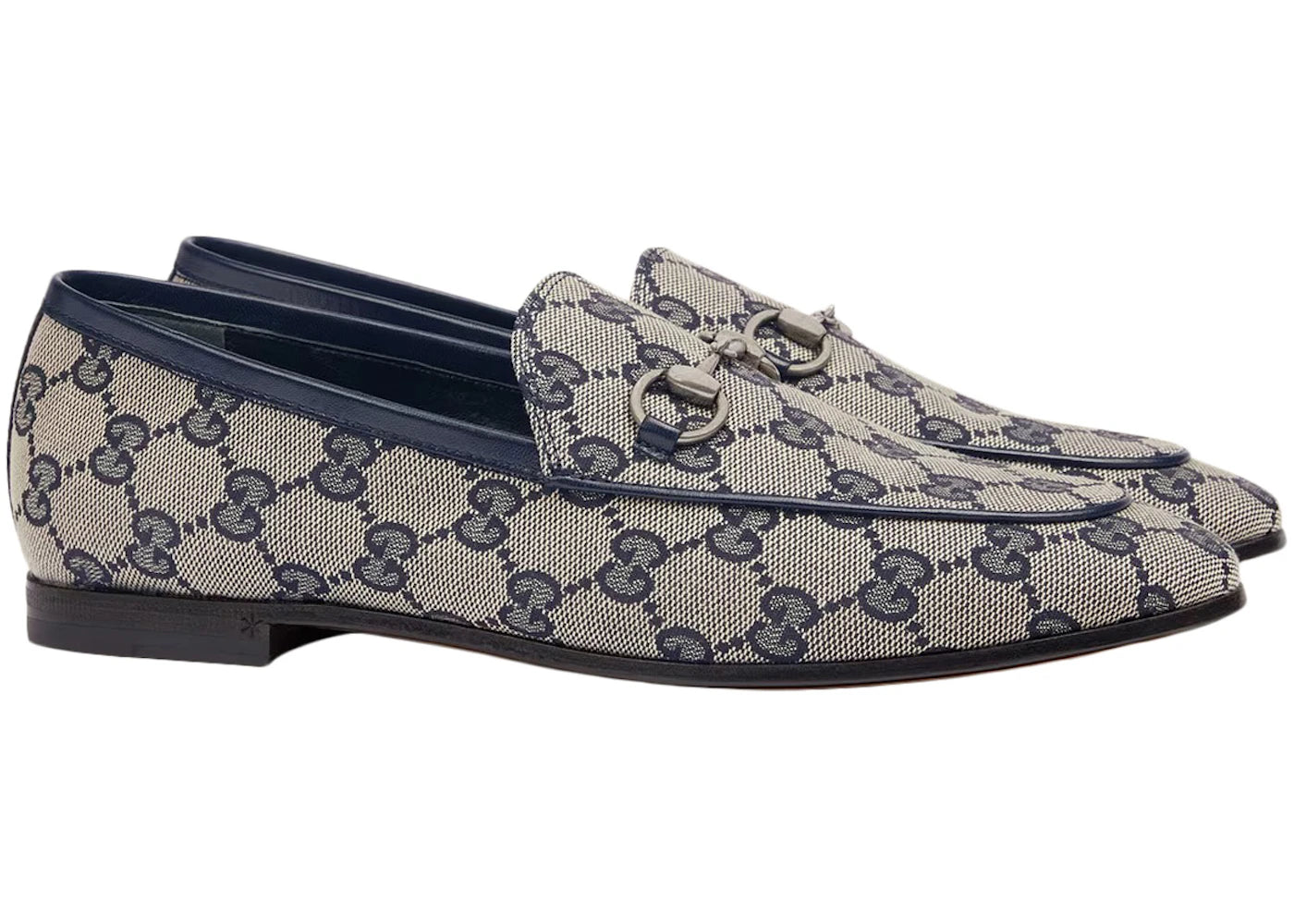 gucci jordaan loafer blue gg canvas