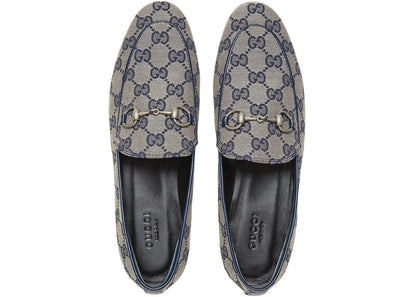gucci jordaan loafer blue gg canvas