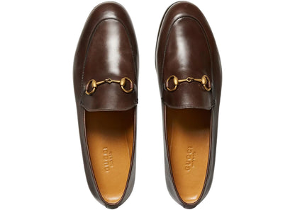 Gucci Jordaan Loafer Brown Leather Womens