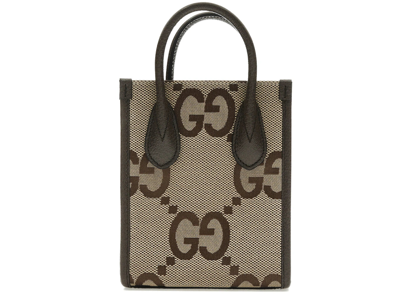 Gucci Jumbo Gg Tote Bag Mini Camel/Ebony