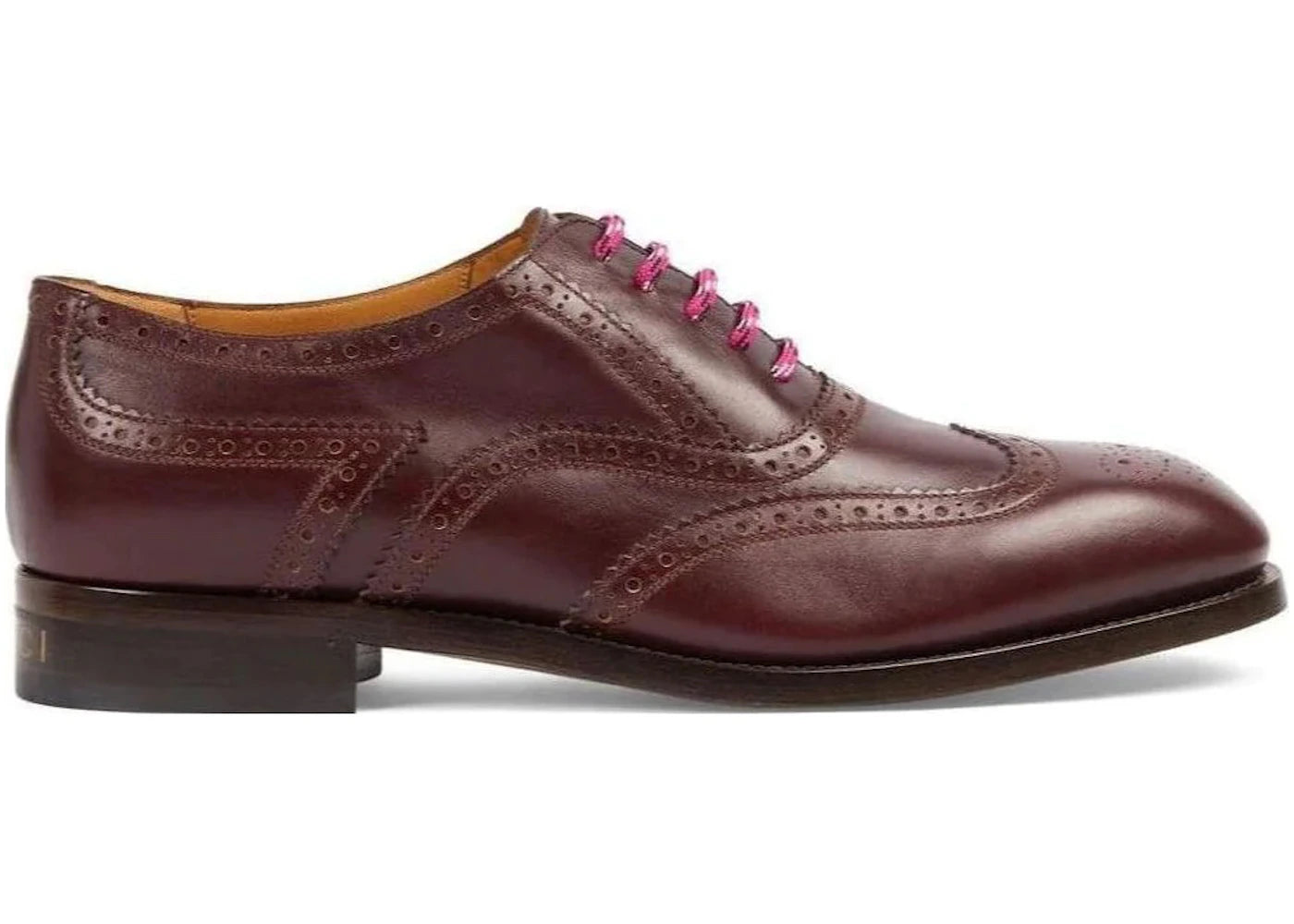 gucci lace-up shoes burgundy