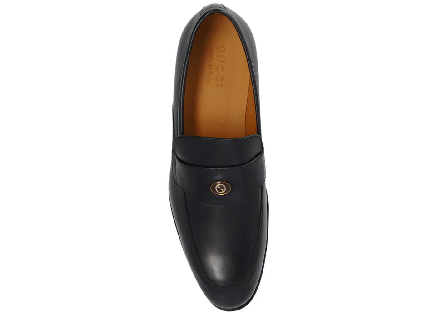 gucci leather loafer black