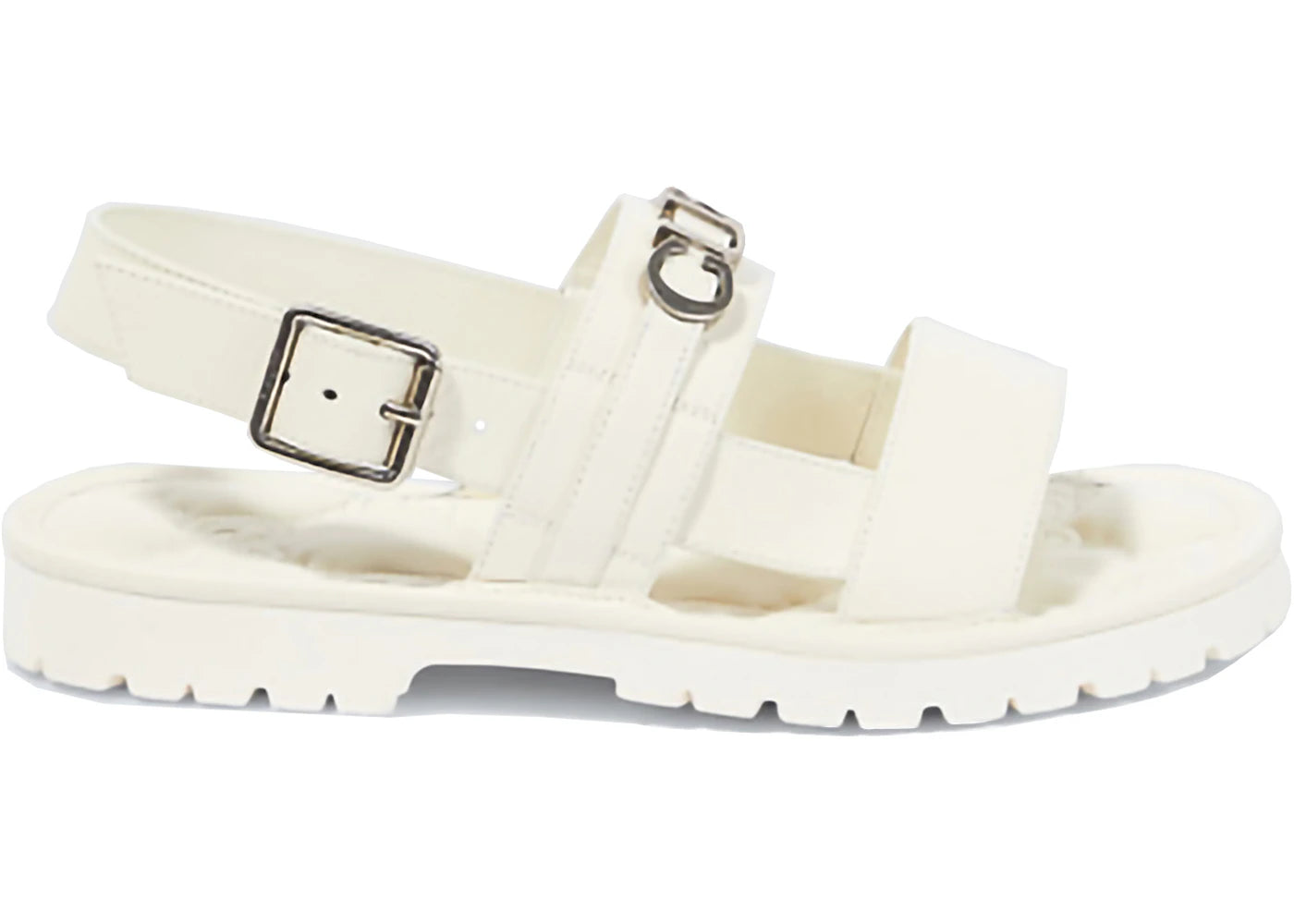 gucci logo sandals white