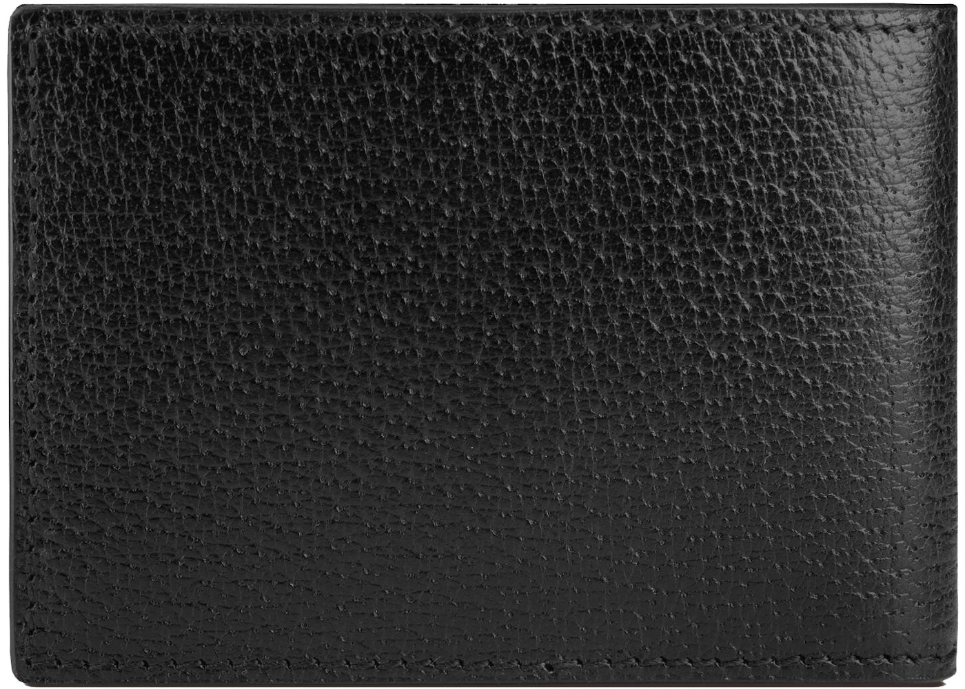 gucci gg marmont bifold wallet textured calfskin black 
