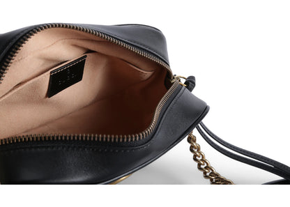 Gucci Gg Marmont Camera Bag Matelasse Mini Black