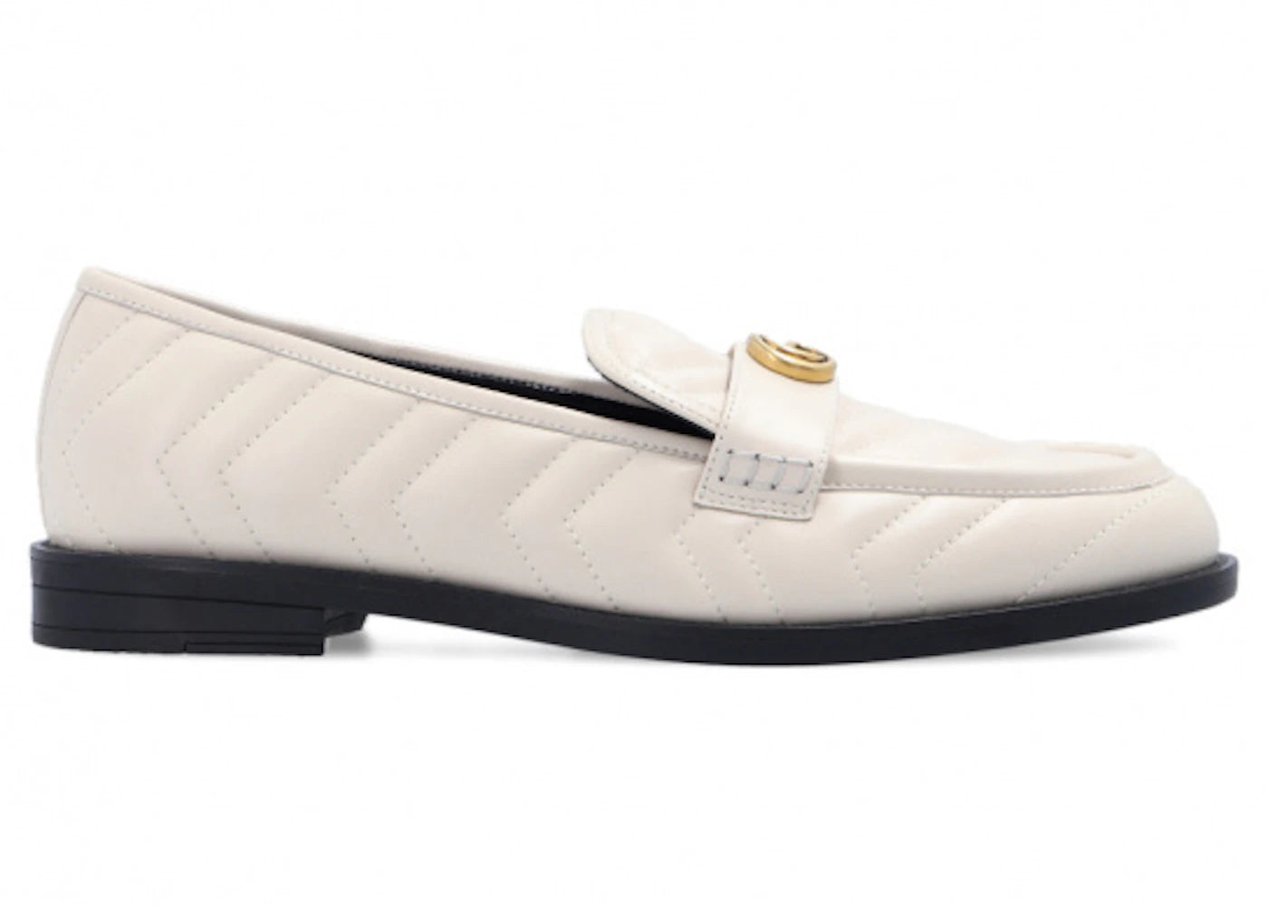 gucci marmont matelass√© loafer white (women's)