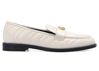 gucci marmont matelass√© loafer white (women's)