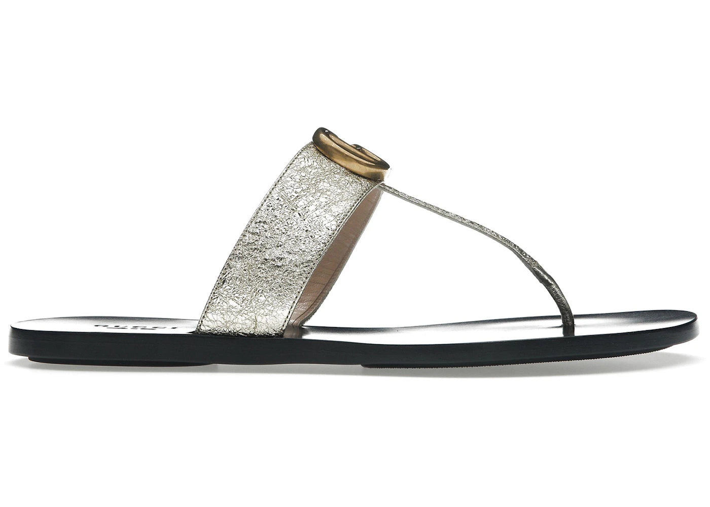gucci marmont thong sandals platinum (women's)