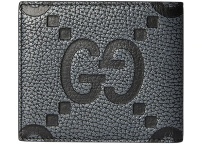 Gucci Maxi Gg Wallet Dark Grey And Black